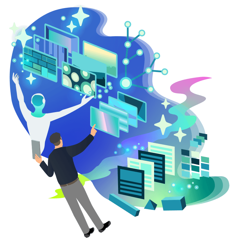 アイデアが形になるイメージのイラスト